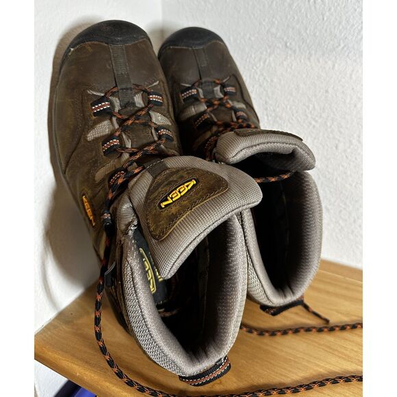 Keen Men's Flint II Boot (Soft Toe) Cascade Brown/Burnt Ochre US9D EUC - Picture 2 of 5